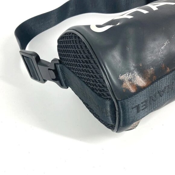 CHANEL Sports CC CC Mark logo bag Shoulder Bag rubber Black/White - Picture 4 of 15